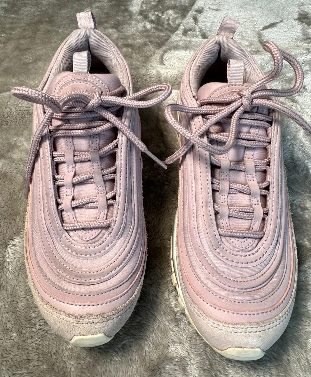 Nike Air Max 97 Premium Pink Leather Shoes Sneakers Womens Size 7 917646-500